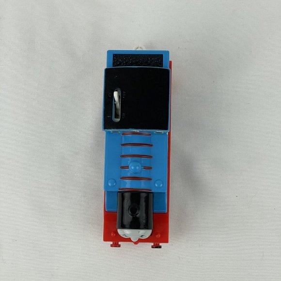 Thomas & Friends Train Trackmaster Motorized Engine 2009 Mattel Blue w/Red Car - Picture 6 of 13